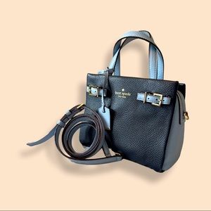 Two tone blue Kate Spade mini bag/cross body satchel.